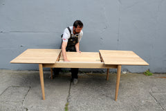 Solid oak dining table (extending option available)